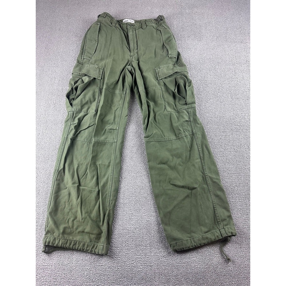 TNA Cargo Pants Women 4 Green Surplus Relaxed Cotton Military Gorpcore Utility